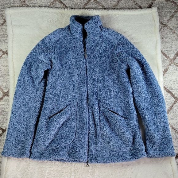 Athleta Sweaters - 💙Athleta Teddy Bear Fleece Jacket Blue Size Large